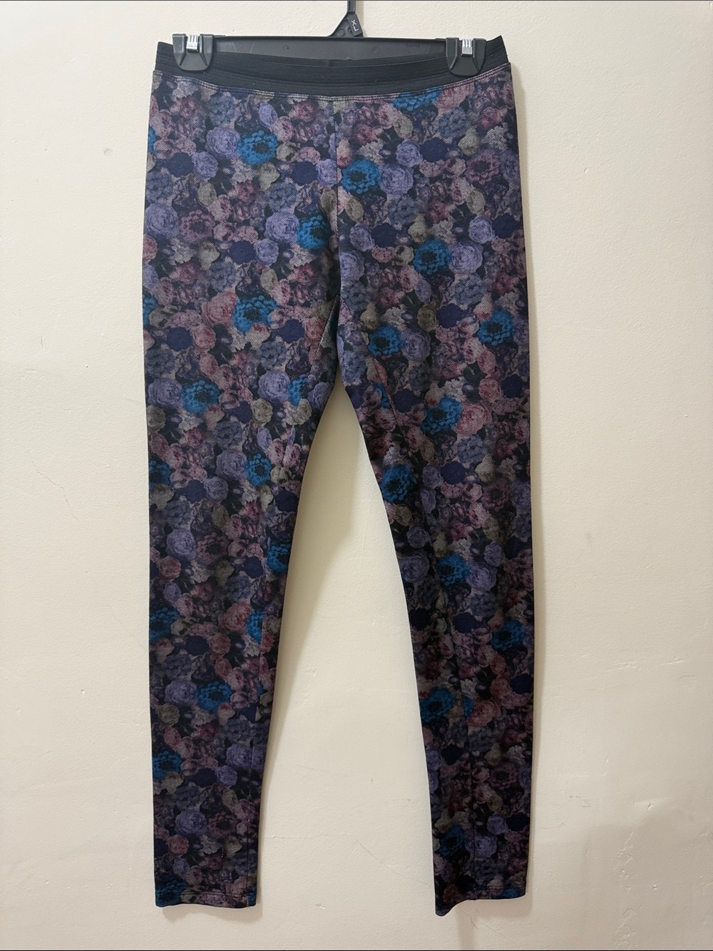 Xhilaration Purple Multi Floral Kids Leggings